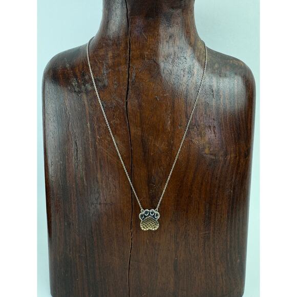 Kathy Kamei Hope for Paws Necklace Sterling 925 Silver Gold Vermeil - Picture 3 of 5